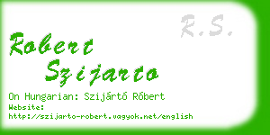 robert szijarto business card