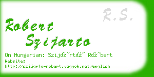 robert szijarto business card